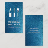 Grimwerk gereedschap | Blauwe Textuur Achtergrond Visitekaartje (Voorkant / Achterkant)