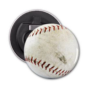 Grimy Dirty Softball of Baseball Button Flesopener