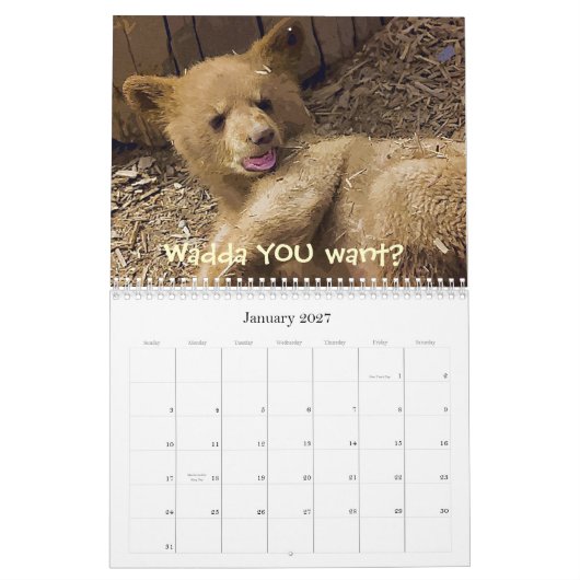 Grin en Beer het - Gepersonaliseerd Kalender (Jan 2027)