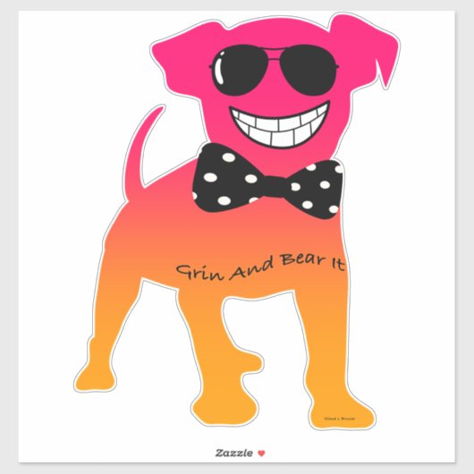 GRIN EN BEER HET STICKER (Vel)