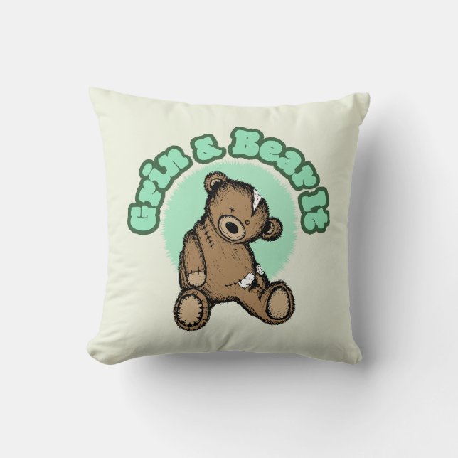 Grin en Beer it Kussen (Voorkant)