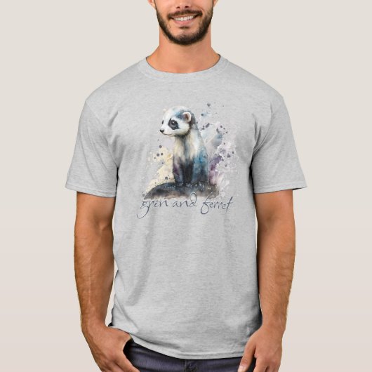 Grin en Ferret Pun T-shirt (Voorkant)