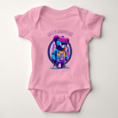 Grin Protocol 50x50 gothic editie roze 001 Romper (Voorkant)