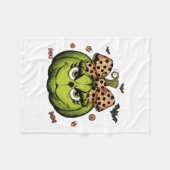 Grinc Pumpkin Coquette Pumpkin Halloween Spooky Se Fleece Deken (Voorkant (Horizontaal))