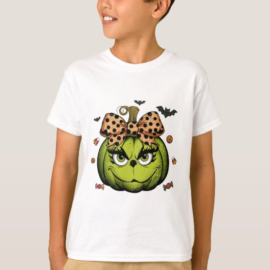 Grinc Pumpkin Coquette Pumpkin Halloween Spooky Se T-shirt (Voorkant)