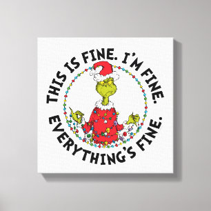 Grinch   Alles is goed Canvas Afdruk
