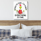 Grinch | Alles is goed Canvas Afdruk (Insitu (Slaapkamer))
