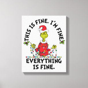 Grinch   Alles is goed Canvas Afdruk