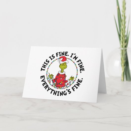 Grinch | Alles is goed Feestdagen Kaart (Voorkant)