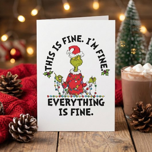 Grinch | Alles is goed Feestdagen Kaart