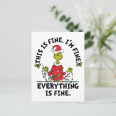 Grinch | Alles is goed Feestdagenkaart (Staand voorkant)
