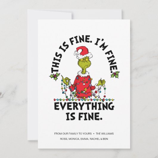 Grinch | Alles is goed Feestdagenkaart (Voorkant)