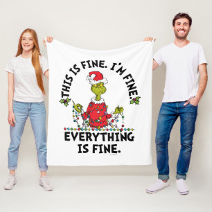 Grinch   Alles is goed Fleece Deken