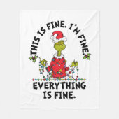 Grinch | Alles is goed Fleece Deken (Voorkant)
