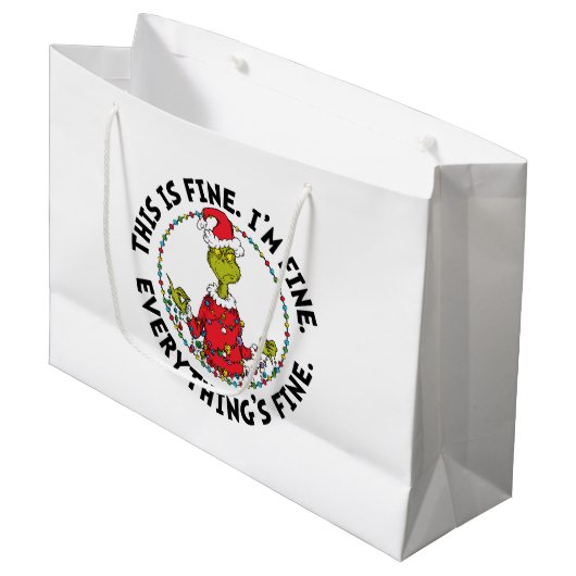 Grinch | Alles is goed Groot Cadeauzakje (Voorkant Gekanteld)