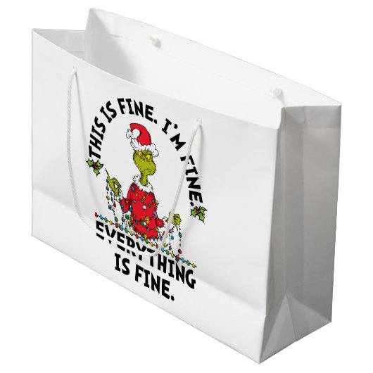 Grinch | Alles is goed Groot Cadeauzakje (Voorkant Gekanteld)