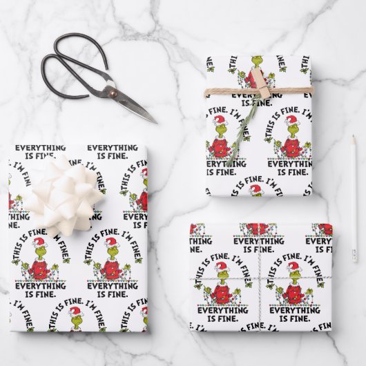 Grinch | Alles is goed Inpakpapier Vel (Voorkant)