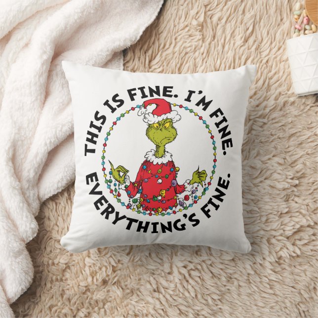 Grinch | Alles is goed Kussen (Deken)