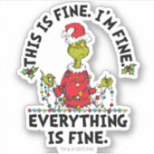 Grinch | Alles is goed Sticker (Voorkant)