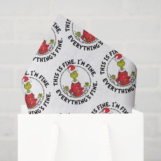 Grinch | Alles is goed Tissuepapier (Cadeauzakje)
