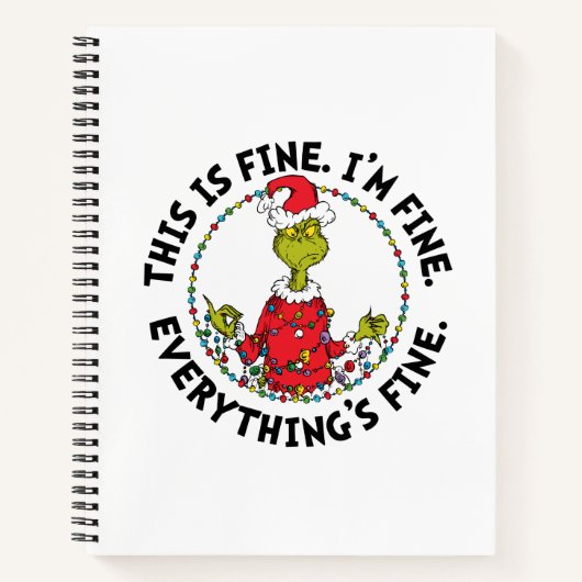 Grinch | Alles is prima Notitieboek (Voorkant)