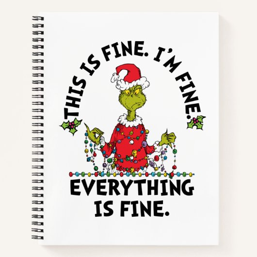 Grinch | Alles is prima Notitieboek (Voorkant)