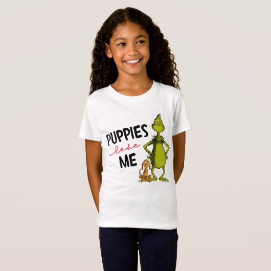 Grinch and Max | Puppies Love Me T-Shirt (Voorkant volledig)