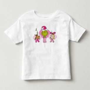 Grinch-bende in Roze Valentijnsportret Kinder Shirts