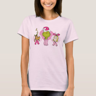 Grinch-bende in roze Valentijnsportret T-shirt