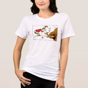 Grinch Bereidt Max de Rendier Voor Tri-Blend Shirt
