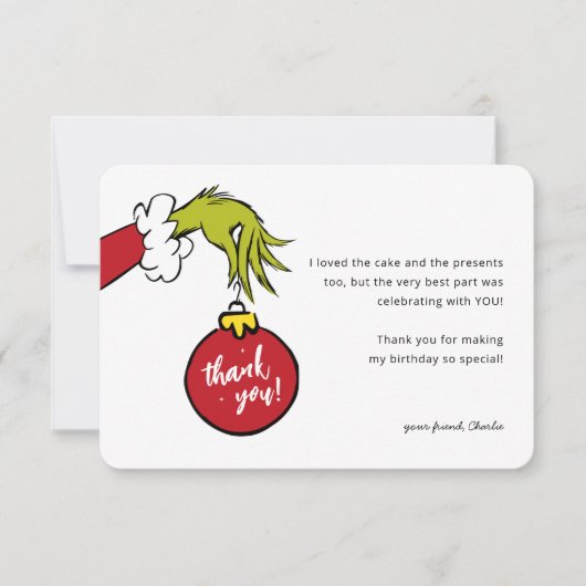 Grinch betekent één verjaardag dank je (Voorkant)