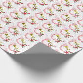 Grinch Blowing the Merry Grinchmas Horn Cadeaupapier (Hoek)