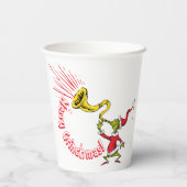 Grinch Blowing the Merry Grinchmas Horn Papieren Bekers (Achterkant)