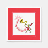 Grinch Blowing the Merry Grinchmas Horn Servet (Voorkant)