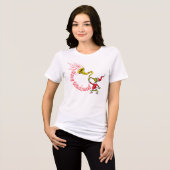 Grinch Blowing the Merry Grinchmas Horn Tri-Blend Shirt (Voorkant volledig)