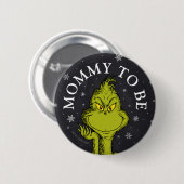 Grinch Chalkboard Baby shower | mama om te zijn Ronde Button 5,7 Cm (Voorkant /achterkant)