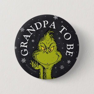 Grinch Chalkboard Baby shower   Opa Ronde Button 5,7 Cm