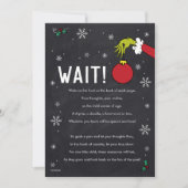 Grinch Chalkboard Guest Book Party Sign Kaart (Voorkant)