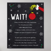 Grinch Chalkboard Guest Book Party Sign Poster (Voorkant)