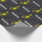 Grinch Chalkboard Verjaardag Cadeaupapier (Hoek)