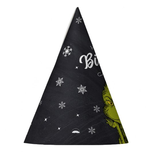 Grinch Chalkboard Verjaardag Feesthoedjes (Links)