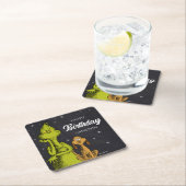 Grinch Chalkboard Verjaardag Kartonnen Onderzetters (Insitu)