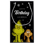 Grinch Chalkboard Verjaardag Klein Cadeauzakje (Achterkant)