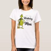 Grinch Chalkboard Verjaardag Meisje's Mam T-shirt (Voorkant)