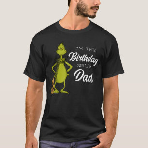 Grinch Chalkboard Verjaardag Meisje's Pap T-shirt