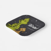 Grinch Chalkboard Verjaardag Papieren Bordje (Gebogen)