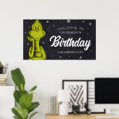 Grinch Chalkboard Verjaardag Poster (Thuiskantoor)