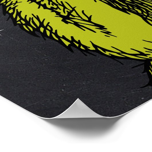 Grinch Chalkboard Verjaardag Poster (Hoek)
