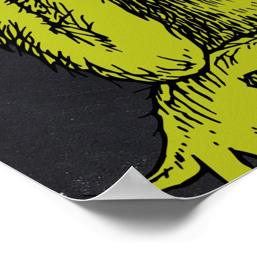 Grinch Chalkboard Verjaardag Poster (Hoek)