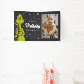 Grinch Chalkboard Verjaardag Spandoek (Insitu)